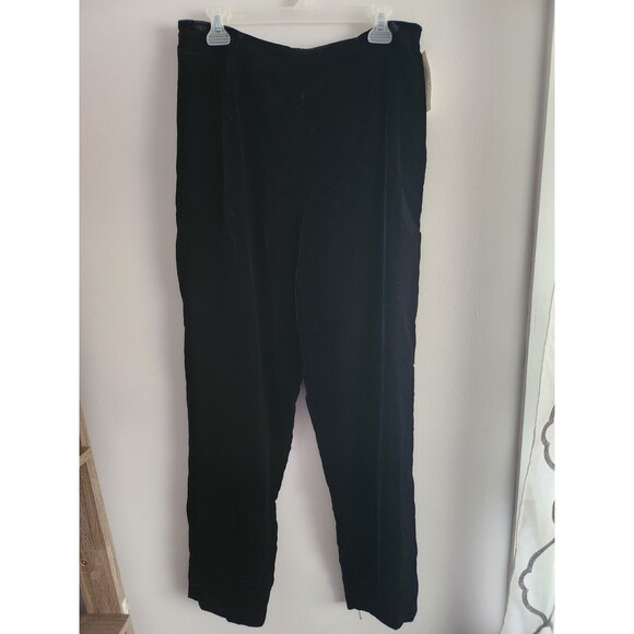 Rafaella Pants - NWT Rafaella Velvet Lined Side Zipped Black Pant Size 14